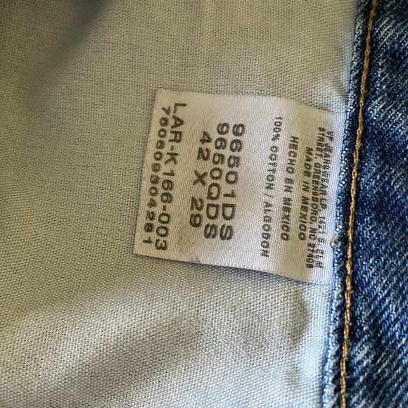 Men’s Wrangler blue jeans, regular fit size 42 length 29 - Picture 3 of 4